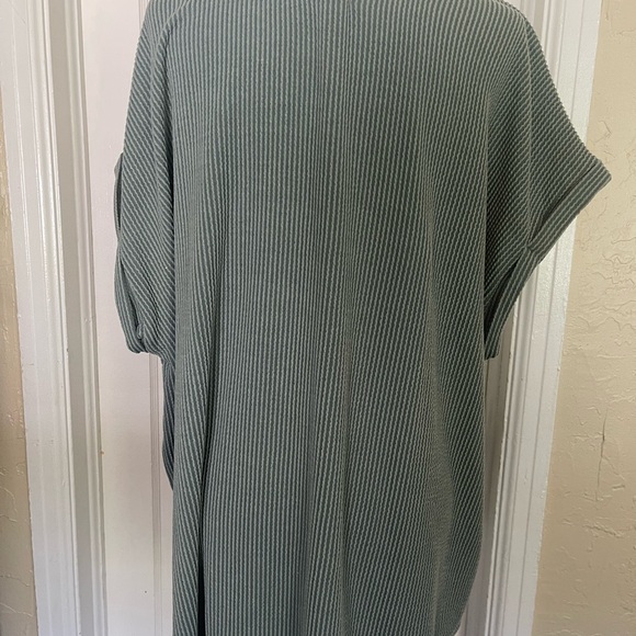 Maurices Sage Ribbed Short Sleeve Top - Picture 2 of 5